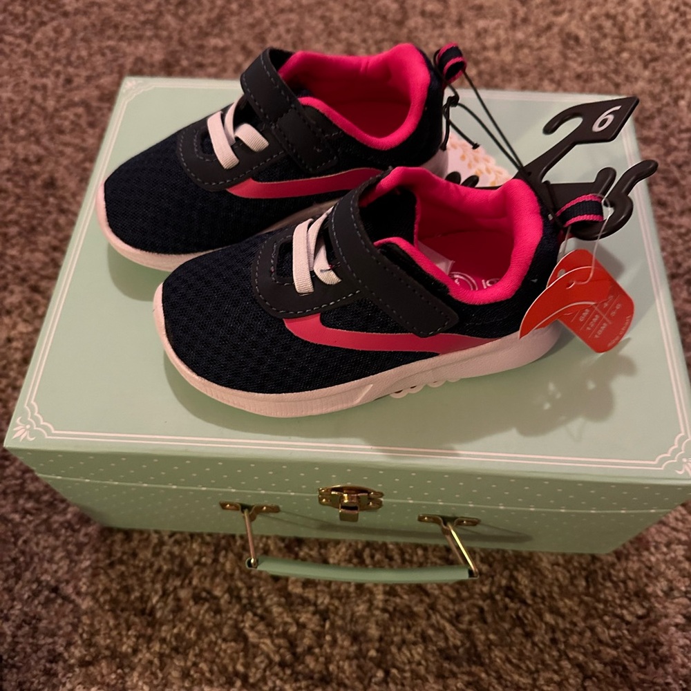3 pairs toddler size 5 shoes. Two brand new and one is new without tags.